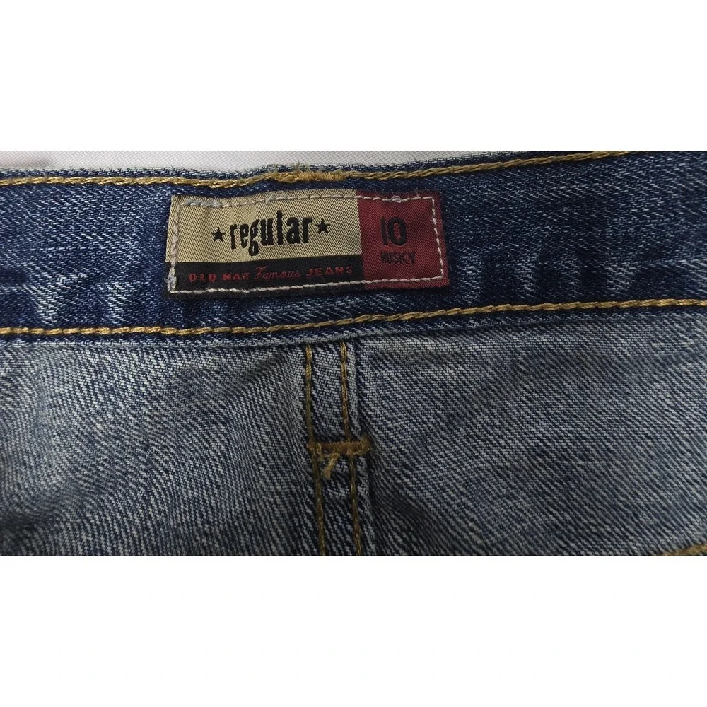 Old Navy Youth Jeans Size 10/12‎ Husky Adjustable Waist Medium Wash   (A9)